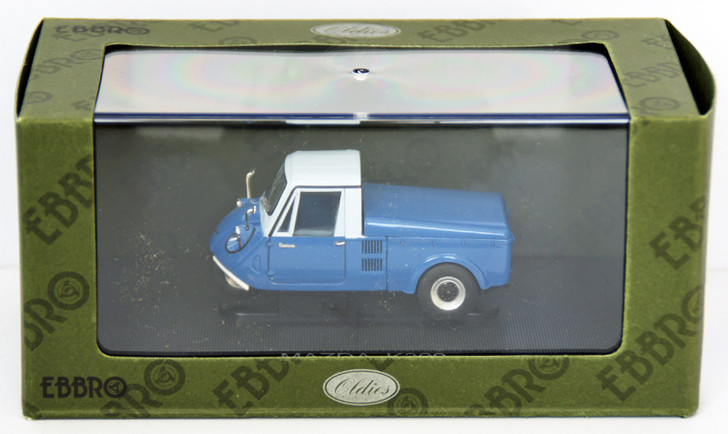 Ebbro 44411 Mazda K360 1962 With Top (Blue/White) 1/43 Scale (4526175444112)