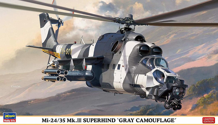 Hasegawa 02297 Bulgarian Air Force Mi-24/35 Mk.III Super Hind Gray Camouflage 1/72 scale kit