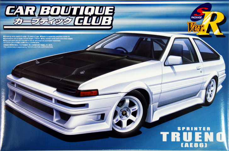 Aoshima 47750 Toyota Sprinter Trueno (AE86) Car Boutique Club 1/24 Scale Kit (4905083047750)