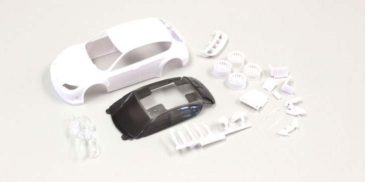 Kyosho Mini Z MZN160 SUBARU IMPREZA WRC 2008 White Body Set (w/Rim)