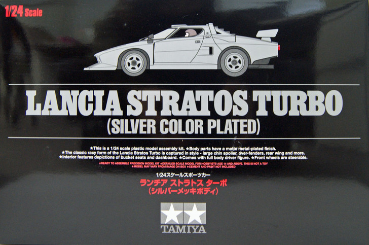 Tamiya 25418 Lancia Stratos Turbo (Silver Color Plated) 1/24 Scale Kit