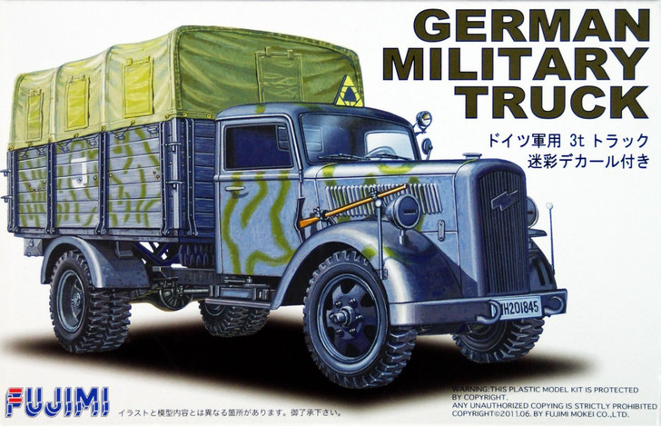 Fujimi ML2 German Military Truck (Camouflaged) 1/72 scale kit (4968728722276) (4968728722276)