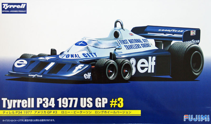 Fujimi GP39 090962 F1 Tyrrell P34 1977 US GP #3 Long Wheel Version 1/20 Scale Kit (4968728090962)