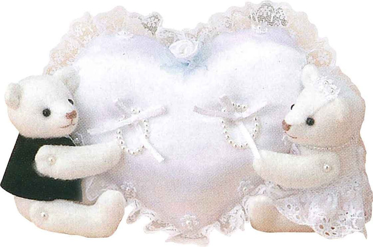 Hamanaka H431-084 Wedding Kit Ring Pillow Wedding Bears