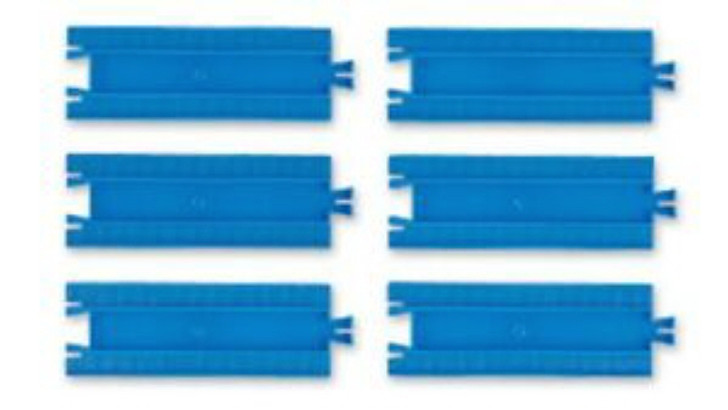 Takara Tomy Pla-Rail Plarail R-02 1/2 Straight Track (6 pcs)