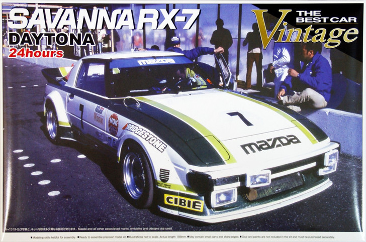 Aoshima 47453 Mazda Savanna RX-7 (SA22C) Daytona 24 hours 1979 1/24 Scale Kit