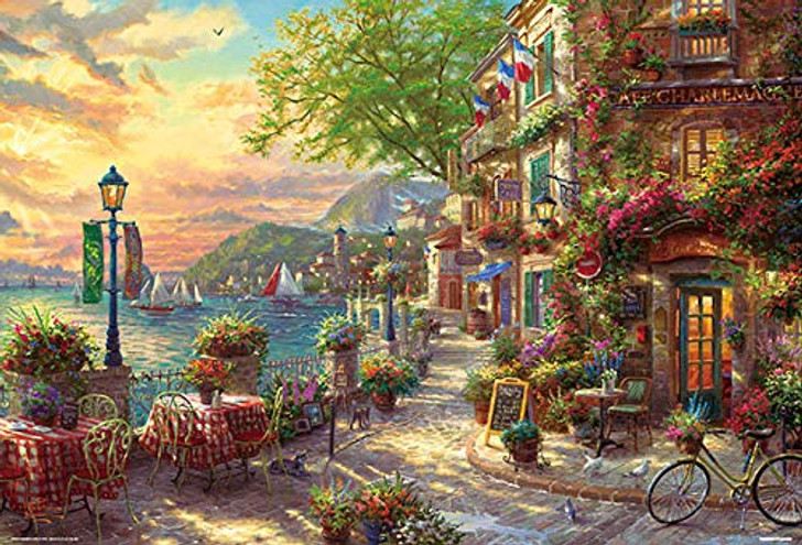 Beverly Jigsaw Puzzle 31-492 Thomas Kinkade French Riviera Cafe (1000 Pieces)