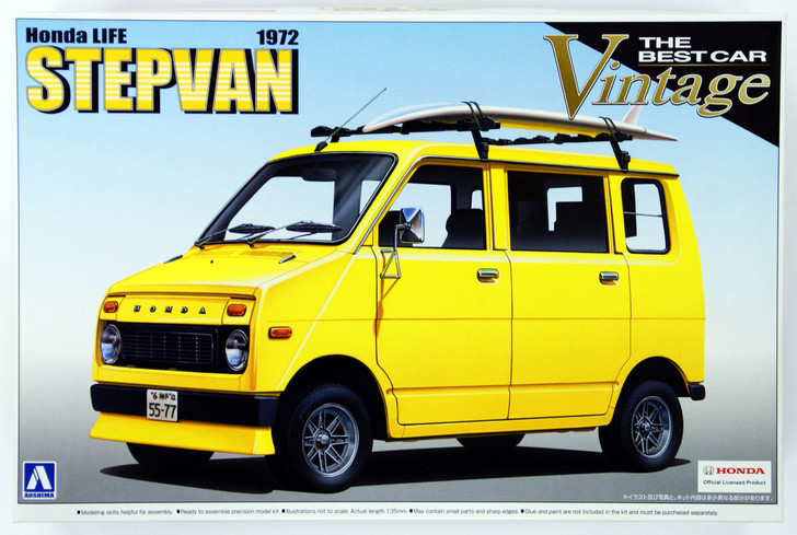Aoshima 48610 Honda LIFE STEPVAN 1972 1/20 Scale Kit (4905083048610)