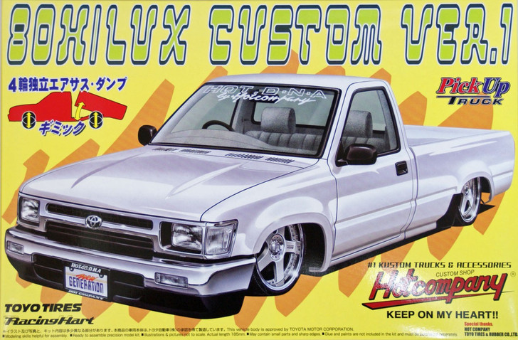 Aoshima 32008 Toyota Hilux 80 Custom Version1 (Pick Up Truck) 1/24 Scale Kit (4905083032008)