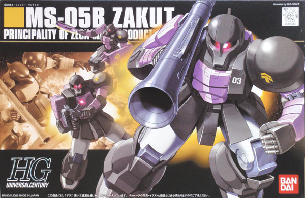 Bandai HGUC 068 Gundam MS-05B ZAKU I 1/144 Scale Kit (4573102606617)