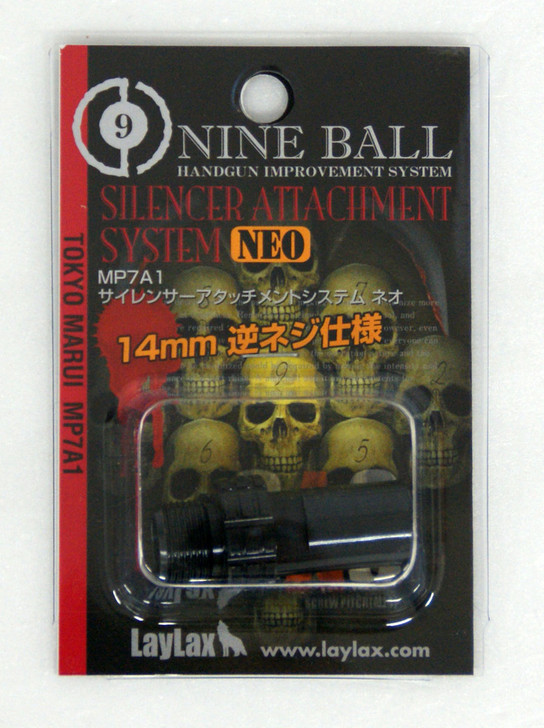 Laylax Nine Ball Silencer Attachment System NEO 14mm CCW for Tokyo Marui MP7A1 155047