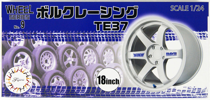 Fujimi 193502 W-9 1/24 Scale Volk Racing TE37 18-inch Wheel