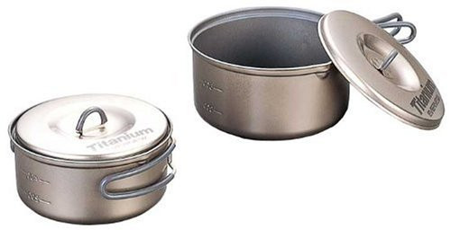 Evernew ECA411 Ceramic Series Titanium Non-Stick Pot Set S