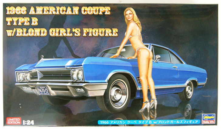 Hasegawa SP413 1966 American Coupe Type B w/Blonde Girls Figure 1/24  Scale Kit