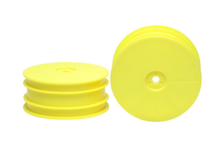 Tamiya 54286 (OP1286) DB01 Front Dish Wheels (Fluorescent Yellow)