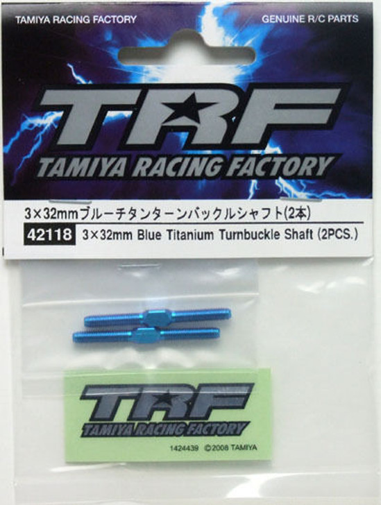Tamiya 42118 TRF 3x32mm Blue Titanium Turnbuckle Shaft