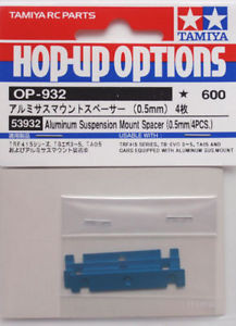 Tamiya 53932 (OP932) Aluminum Suspension Mount Spacer (0.5mm / 4PCS.)