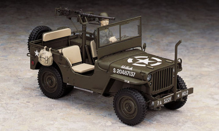 Hasegawa MV2 U.S. JEEP WILLYS MB with Cal.50 M2 Machine Gun 1/24 Scale Kit