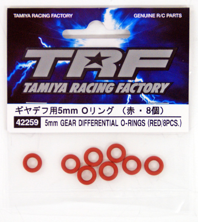 Tamiya 42259 RC 5mm Gear Differential O-Rings Red (8pcs)