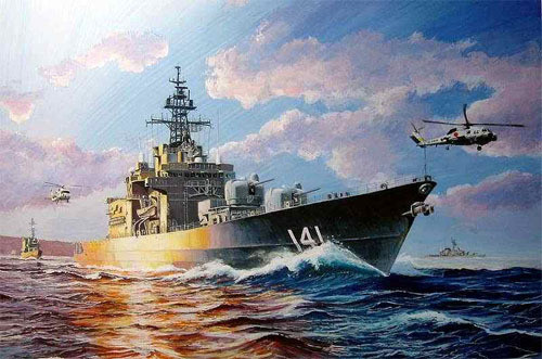 Pit-Road Skywave J-27 JMSDF DDH-141 Haruna 1/700 Scale Kit (4986470011653)