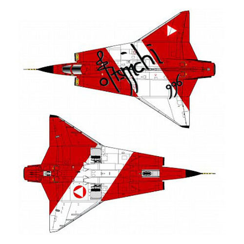 Pit-Road Skywave SN-04 J35O Draken (Austria) 1/144 Scale Kit (4986470014449)