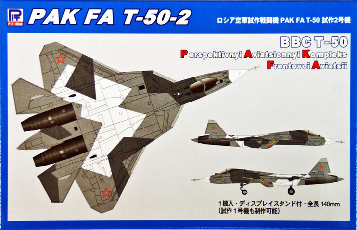 Pit-Road Skywave SN-13 Russian Air Force PAK FA T-50 Prototype #2 1/144 Scale Kit (4986470015835)