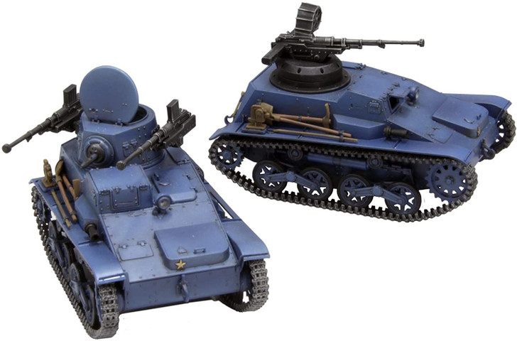 Fine Molds 1/72 Girls and Panzer Ribbon Warrior Type 94 Kight Armored Vehicle Oni Super Kai & Turret (2 Set) Plastic Model