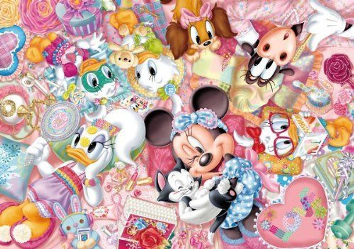 Tenyo Japan Jigsaw Puzzle D-300-256 Disney Minnie Pajamas Party (300 Pieces)