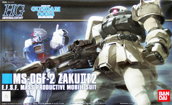 Bandai HGUC 107 Gundam MS-06F-2 ZAKU II F2 1/144 Scale Kit