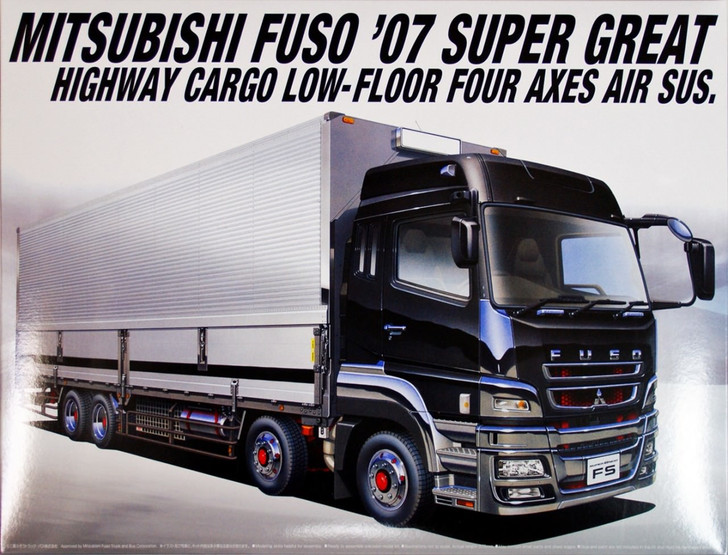 Aoshima 00212 Mitsubishi Fuso '07 Super Great Highway Cargo Truck 1/32 Scale Kit (4905083000212)