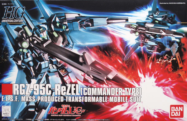 Bandai HGUC 108 Gundam RGZ-95C ReZEL COMMANDER 1/144 Scale Kit (4573102568328)