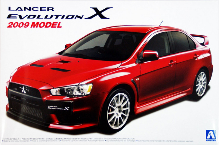 Aoshima 05071 Mitsubishi Lancer Evolution X 2009 Model 1/24 Scale Kit (4905083005071)