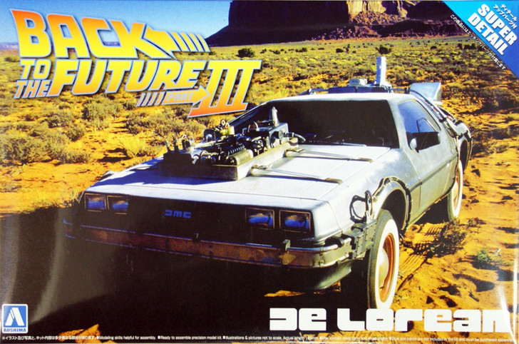 Aoshima 06207 Back to the Future Part 3 Delorean (Super Detail) 1/24 Scale Kit (4905083006207)