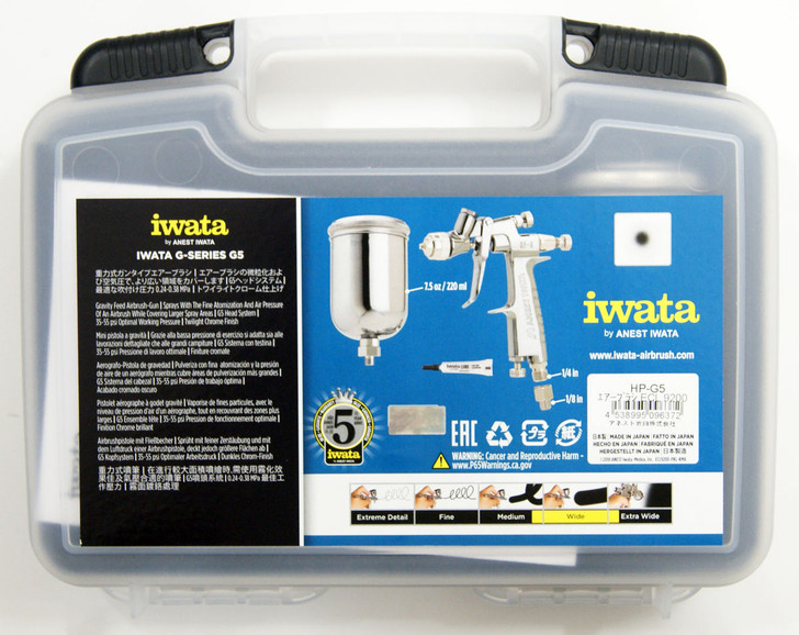 Anest Iwata HP-G5 Air Brush 0.5mm 220ml Double Action Eclipse