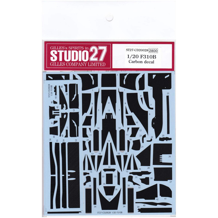 Studio27 ST27-CD20028 Ferrari F310B Carbon decal for Tamiya 1/20