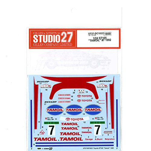 Studio27 ST27-DC1022 Toyota ST165 Celica GT-Four TAMOIL #7 1992 Decal for Aoshima 1/24