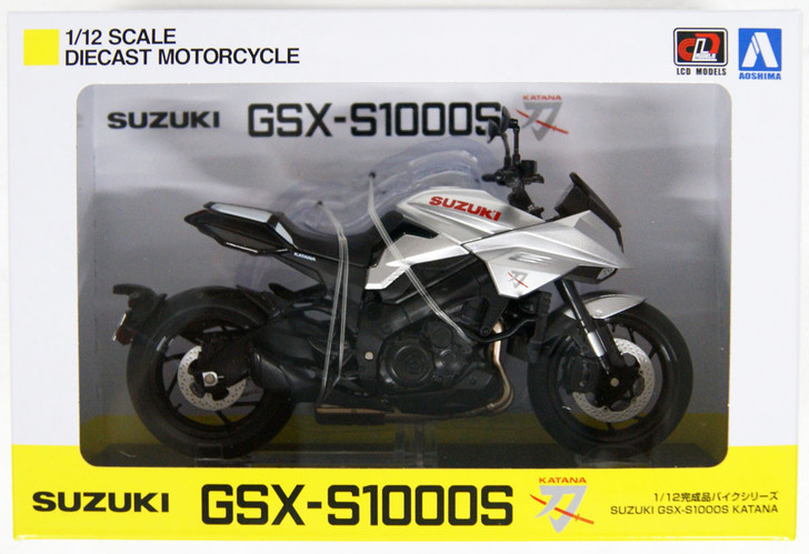 Aoshima Skynet 06174 SUZUKI GSX-S1000S KATANA Metallic Mystic Silver 1/12  Scale Finished Model