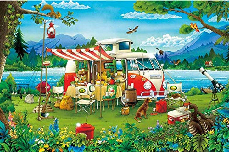 APPLEONE Jigsaw Puzzle 1000-839 Hiroyuki Tanikawa Camping Holiday (1000 Pieces)