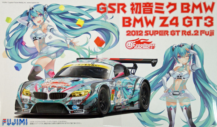 Fujimi 189901 BMW Z4 GT3 Hatsune Miku 2012 Super GT Rd.2 Fuji 1/24 Scale Kit (4968728189901)