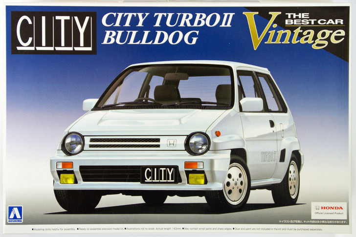 Aoshima 48368 Honda City Turbo II Bulldog 1/24 Scale Kit (4905083048368)