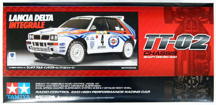 Tamiya 58570 Lancia Delta Integrale (TT-02 Chassis) 1/10 Scale RC Car  Series No.570