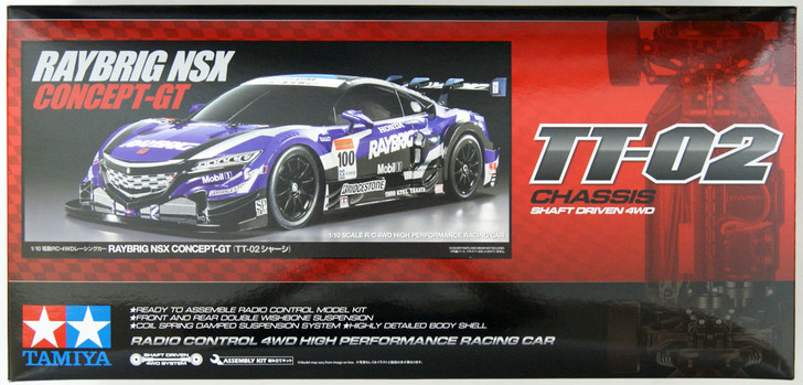 Tamiya 58599 Raybrig NSX Concept-GT (TT-02 Chassis) 1/10 Scale RC