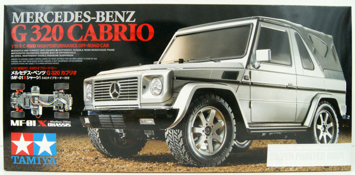 Tamiya 58635 Mercedes-Benz G 320 Cabrio Painted Silver Body Ver. (MF-01X  Chassis) 1/10 Scale RC Car Series No.635