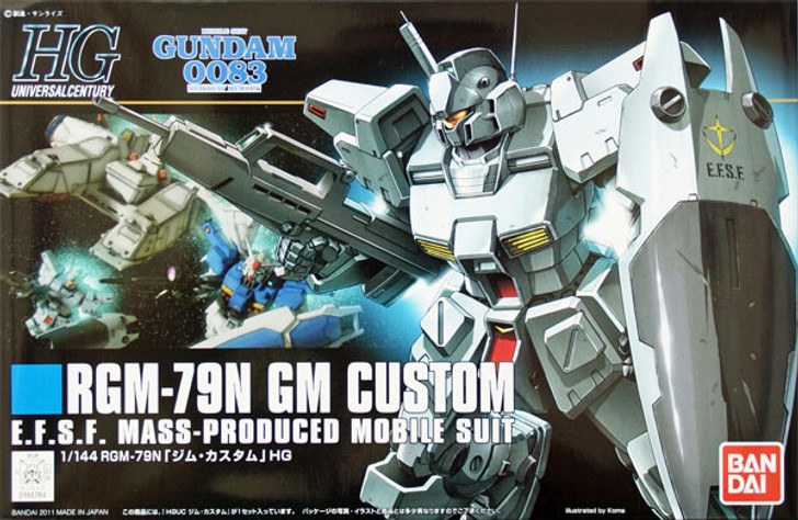 Bandai HGUC 120 Gundam RGM-79N GM CUSTOM 1/144 Scale Kit