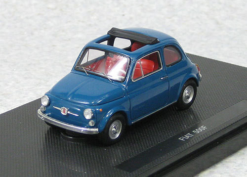 Ebbro 44463 Fiat 500F 1965 Blue (Resin Model) 1/43 Scale (4526175444631)