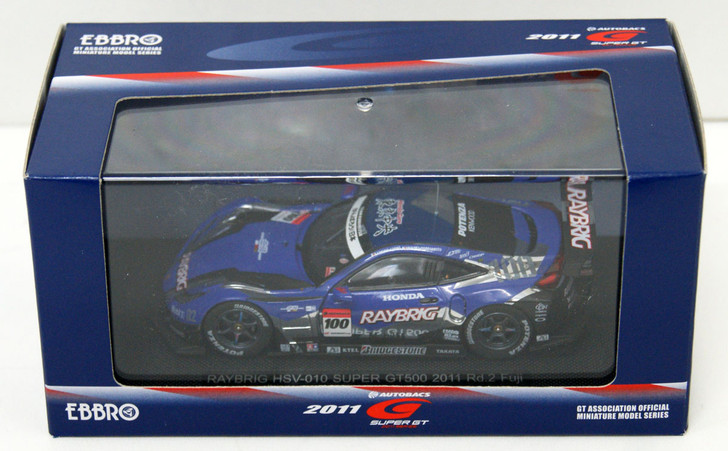 Ebbro 44549 Raybrig HSV-010 Super GT500 2011 Rd.2 Fuji No.100 1/43 Scale (4526175445492)
