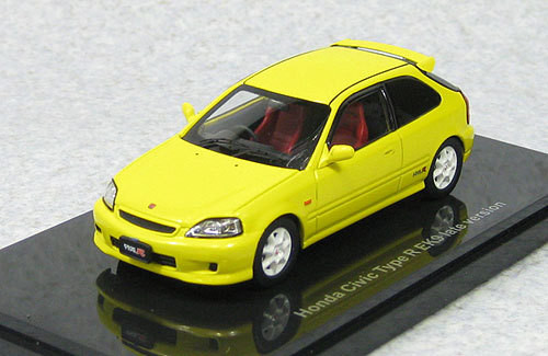 Ebbro 44612 Honda Civic Type-R EK9 1998 Late Version (Yellow) 1/43 Scale (4526175446123)