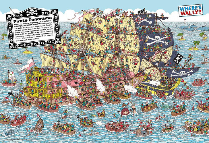 Beverly Jigsaw Puzzle M81-724 Where's Wally? Pirate Ship (1000 S-Pieces)
