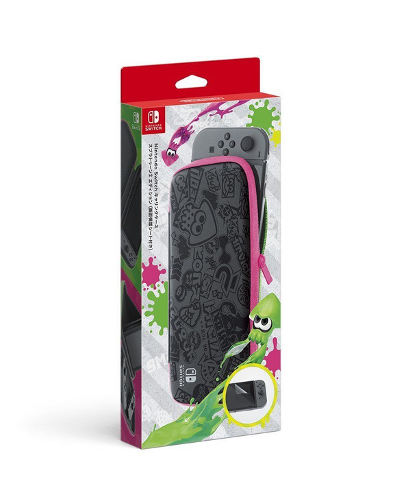 Carrying Case Splatoon 2 with Screen Protective Sheet for Nintendo Switch JTK