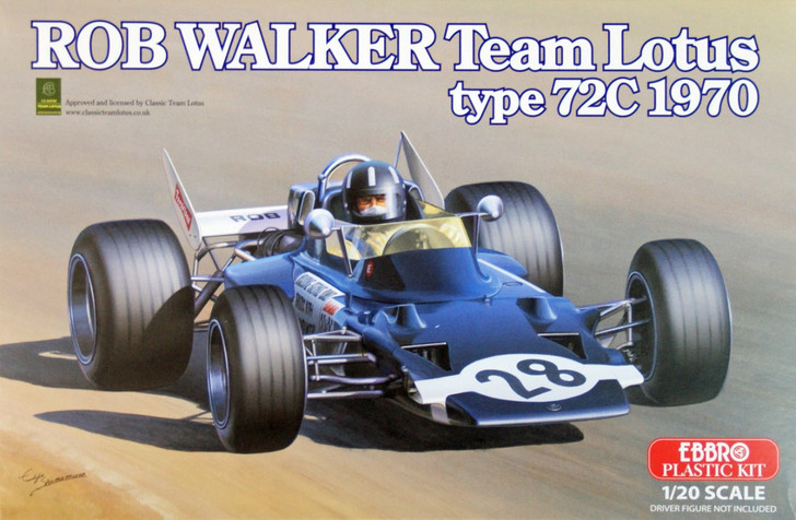 Ebbro 20002 Rob Walker Team Lotus type 72C (1970) 1/20 Scale plastic model Kit (4526175200022)